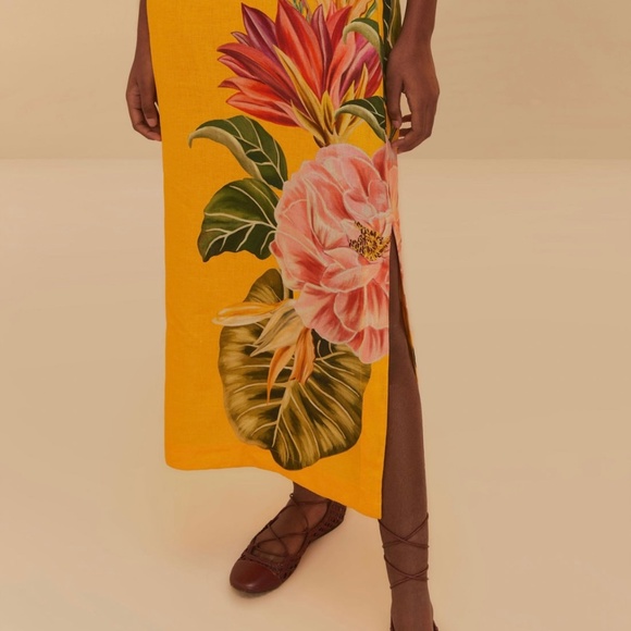 NEW Spring Awakening Euroflax™ Premium Linen Midi Dress XS - Picture 3 of 5